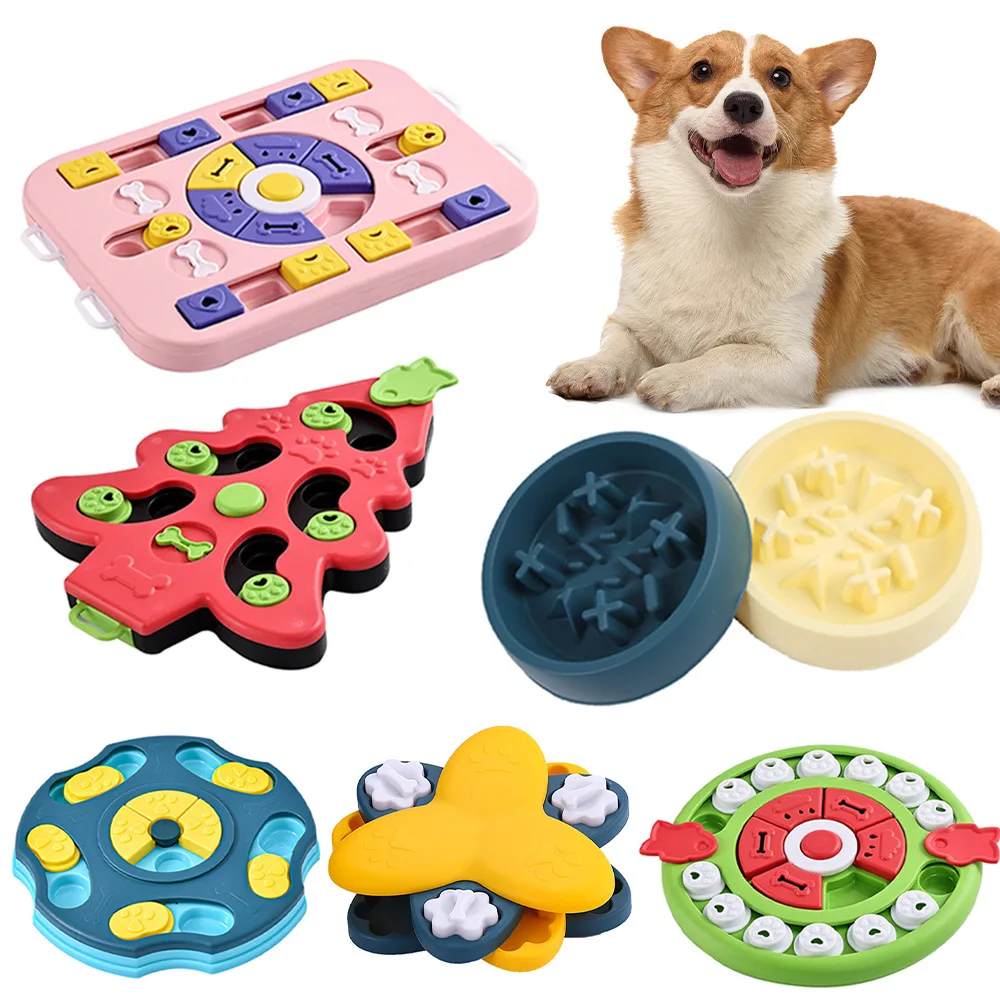Dog Puzzle Feeder Toy - جرو الذكاء الغذاء موزع الأكل ببطء