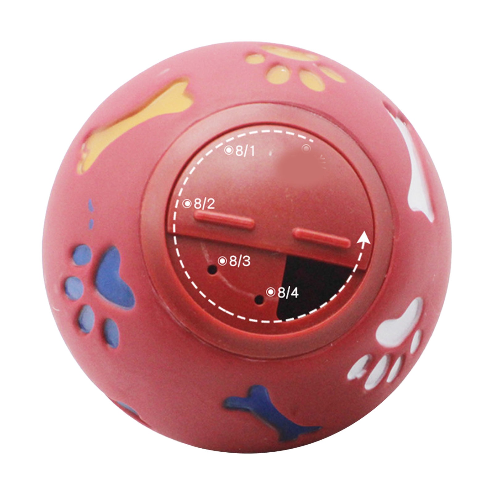 Rubber Treat Dispensing Dog Toy - كرة توزيع مكافآت للكلاب، تغذية بطيئة،